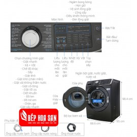 Máy Giặt Sấy Samsung WD19N8750KV/SV - 19Kg